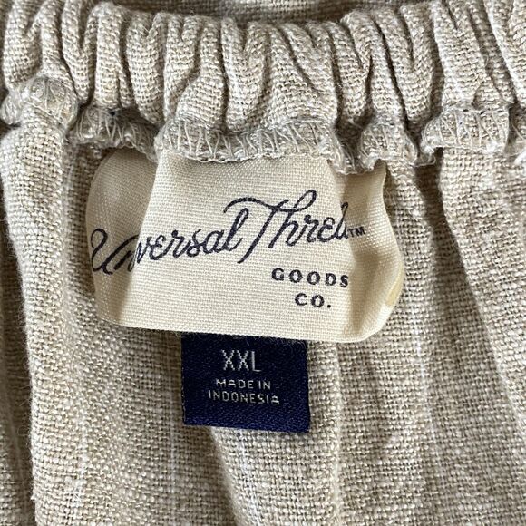 Universal Thread Linen Blend Wide Leg Off Shoulder Jumpsuit Womens Plus Size XXL - Picture 3 of 8